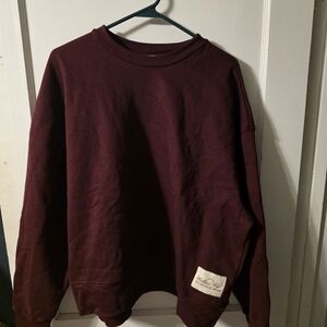 WeWoreWhat Deep Burgundy Crewneck Sweater
